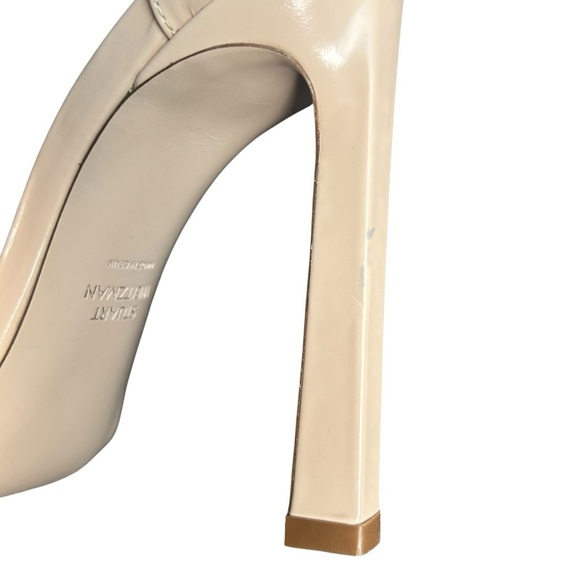 STUART WEITZMAN Blush Pink Rosist 100 Stud Open Toe Ankle Strap Sandal Size 36 - Picture 8 of 12